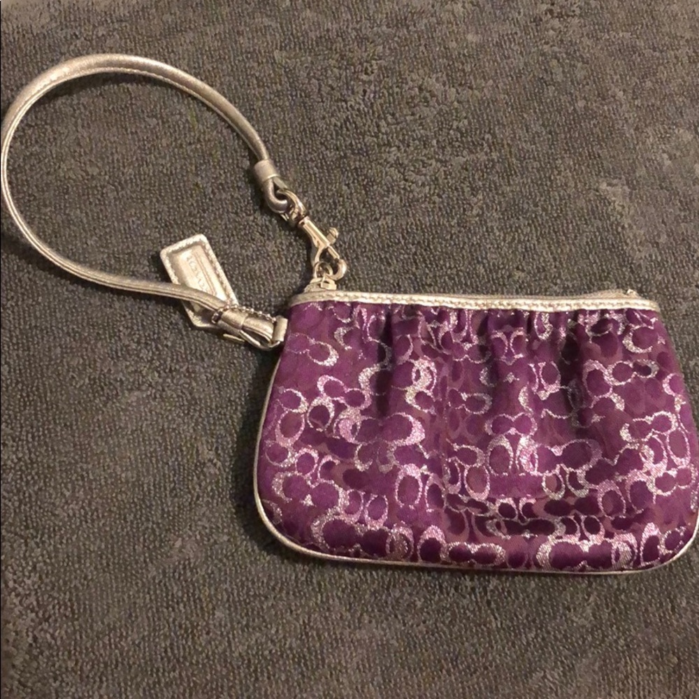 Coach Purple Wristlet